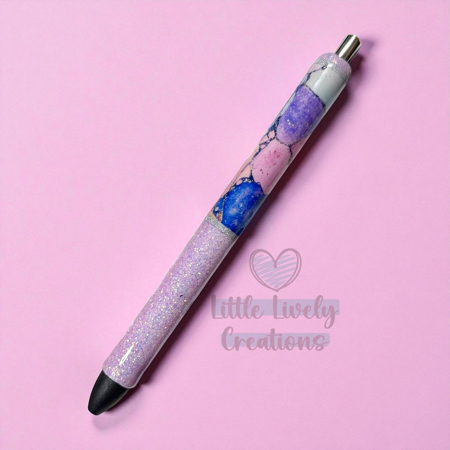 Lilac Cracked Crystal Pen