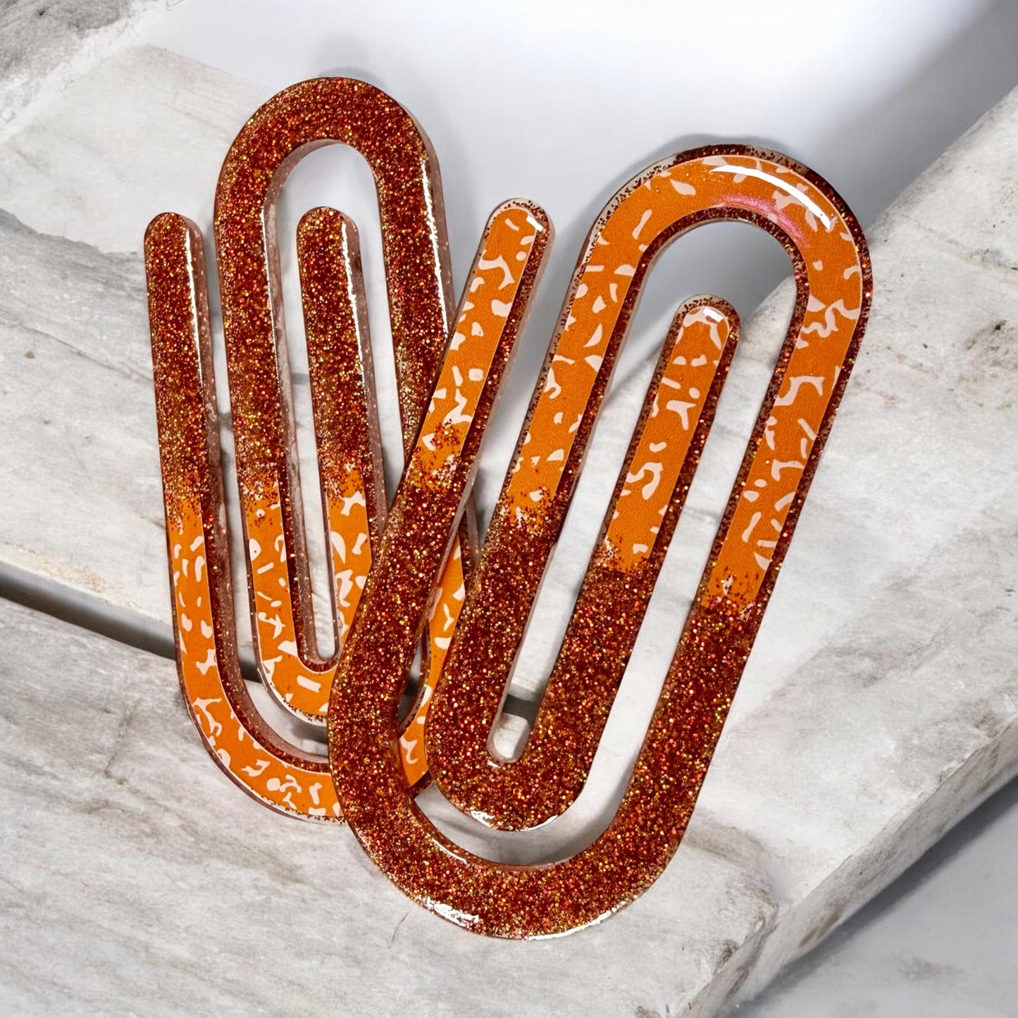 Orange Composition Jumbo Paperclip Set