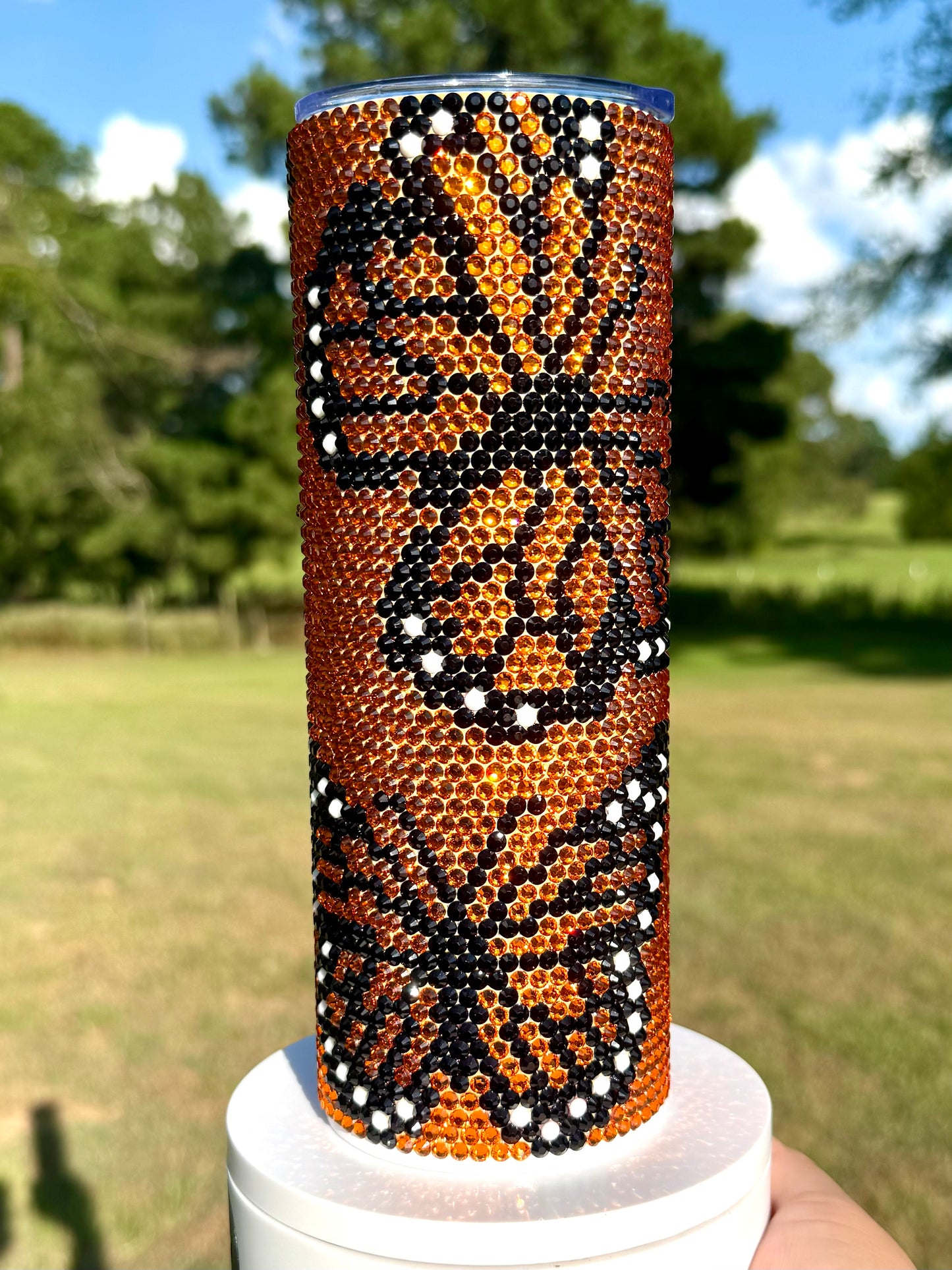 Monarch Butterfly Rhinestone Tumbler