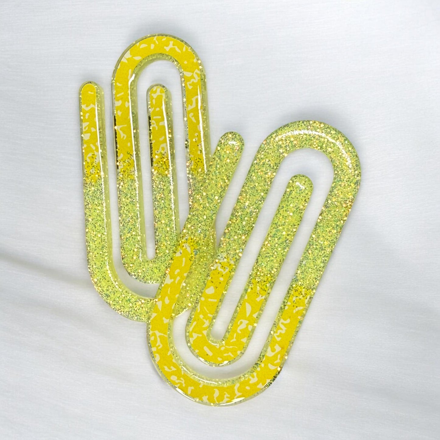 Yellow Composition Jumbo Paperclip Set
