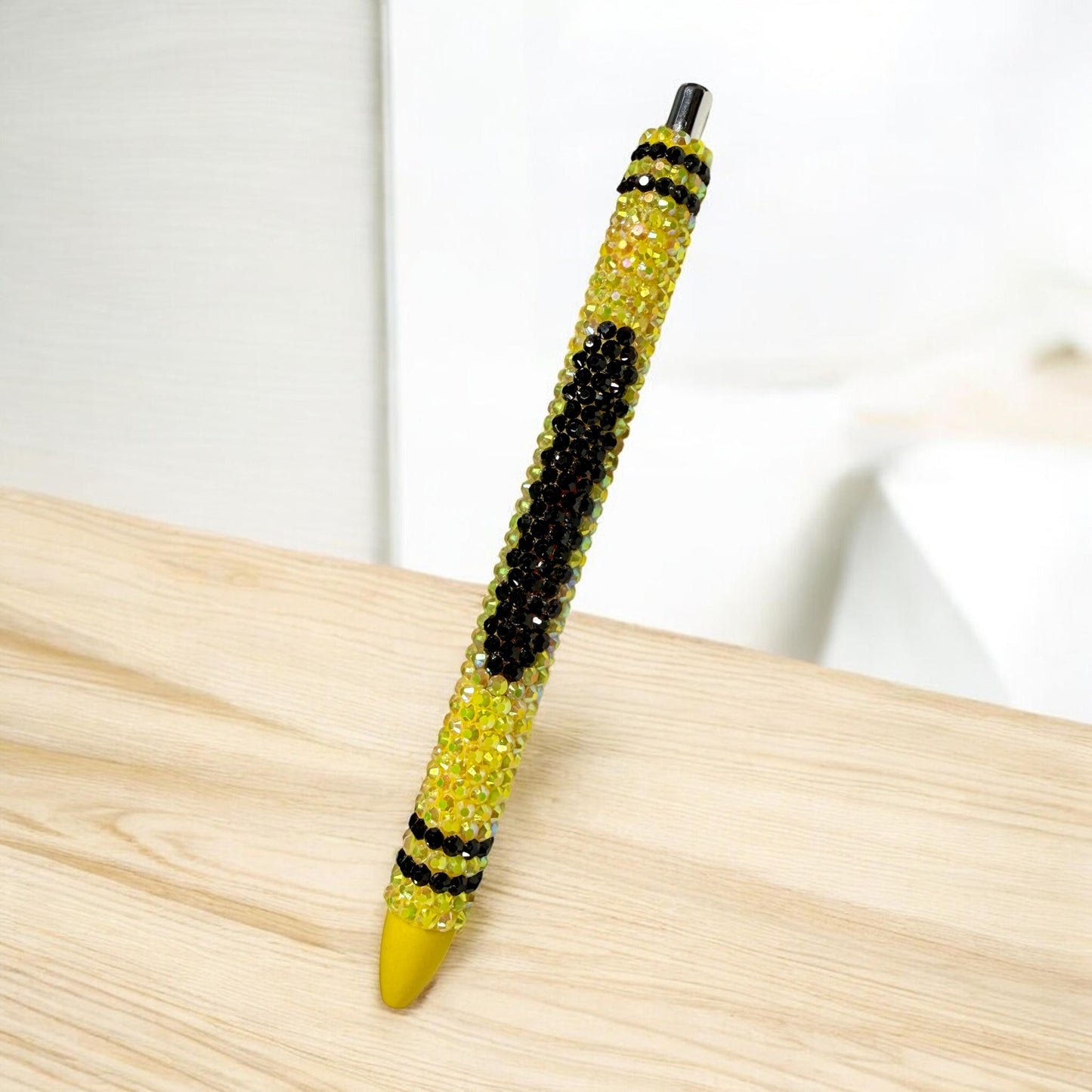 Yellow Crayon Rhinestone Pen