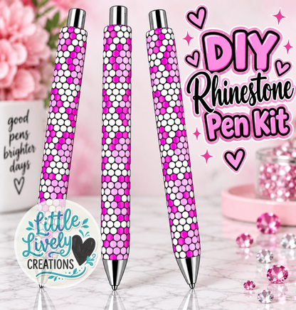 Pink Leopard Rhinestone Pen Kit