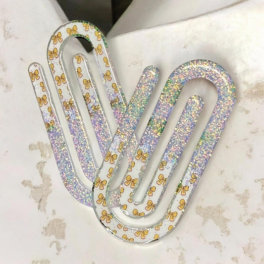 Pencil Bow Jumbo Paperclip Set