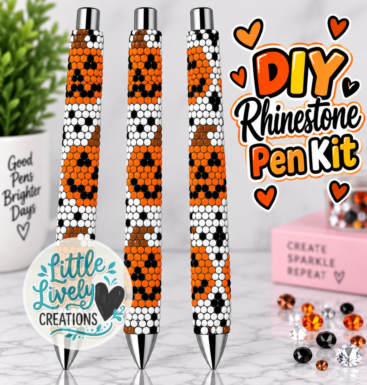 Lil' Pumpkin Rhinestone Pen Kit