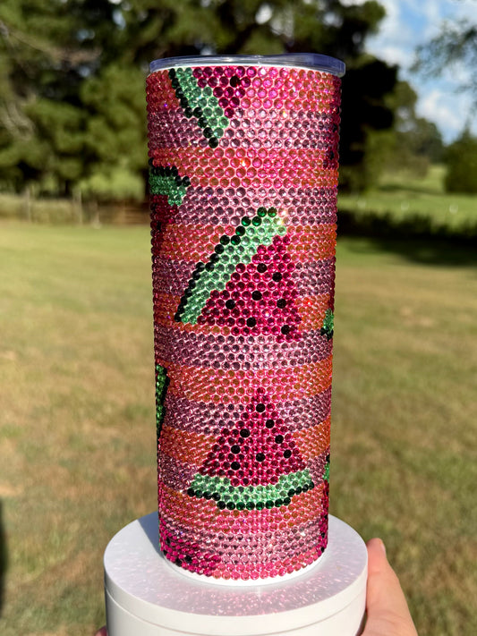Watermelon Rhinestone Tumbler