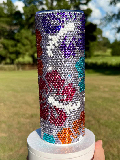 Hibiscus Rhinestone Tumbler