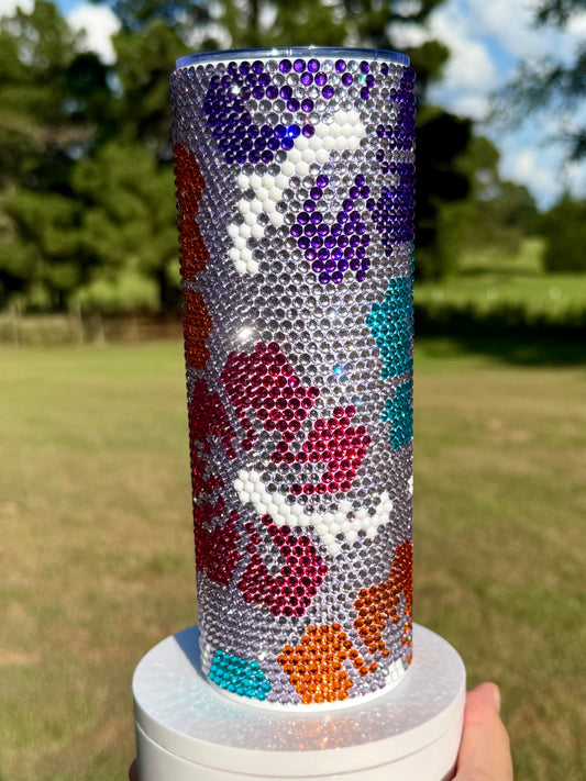 Hibiscus Rhinestone Tumbler