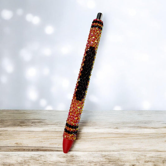 Red Crayon Rhinestone Pen