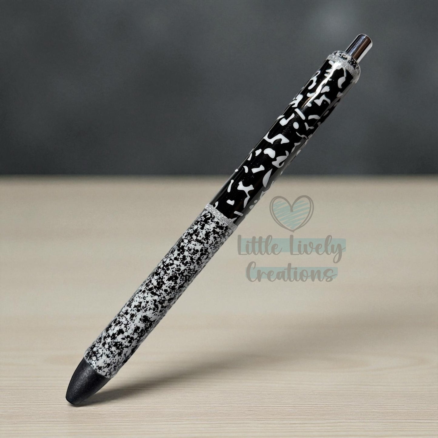 Black Composition Book Pen