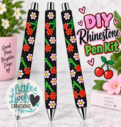 Black Cherry Rhinestone Pen Kit