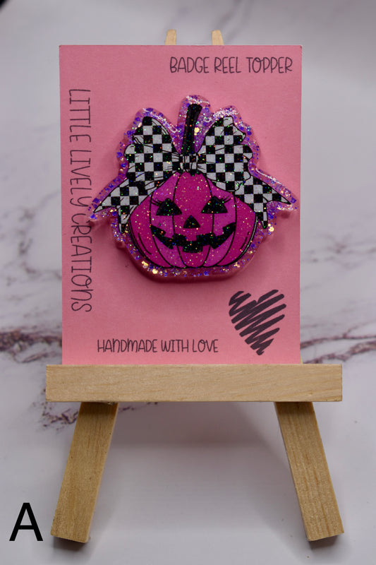 Checkered Bow Pumpkin