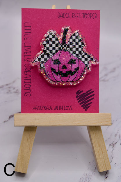 Checkered Bow Pumpkin