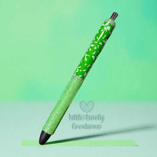 Light Green Composition Book Pen