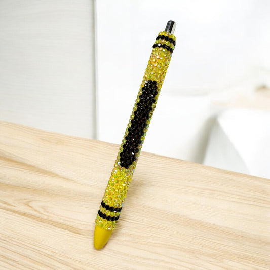 Yellow Crayon Rhinestone Pen