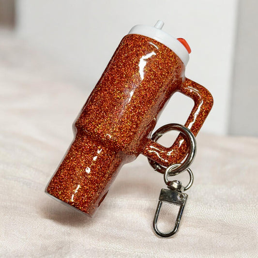 Burnt Orange Mini Tumbler Chapstick Holder