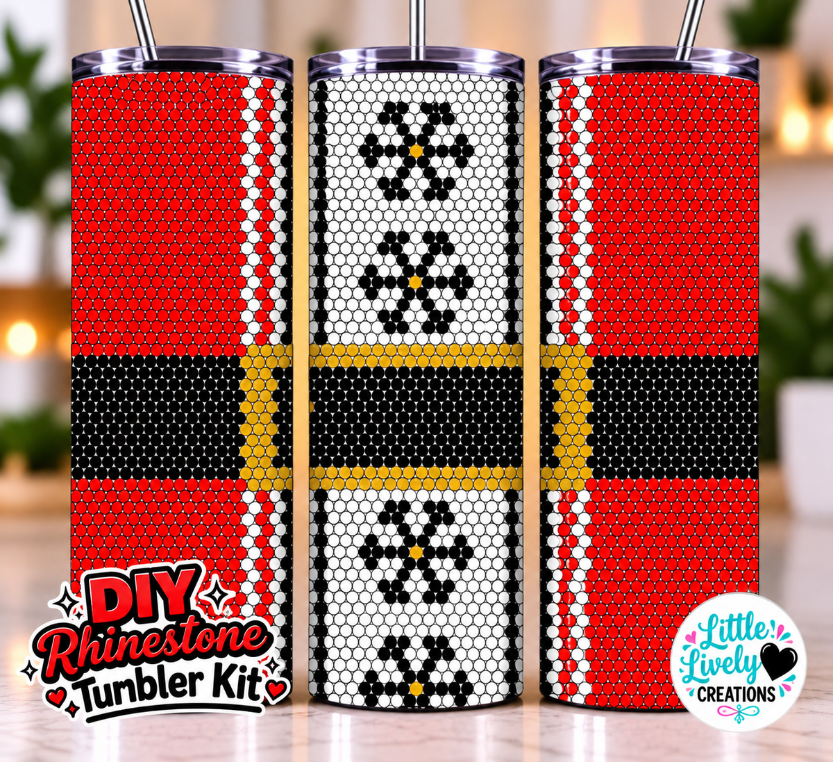 Santa Suit Rhinestone Tumbler Kit