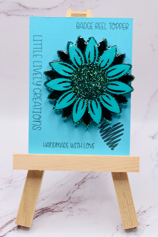Teal Sunflower